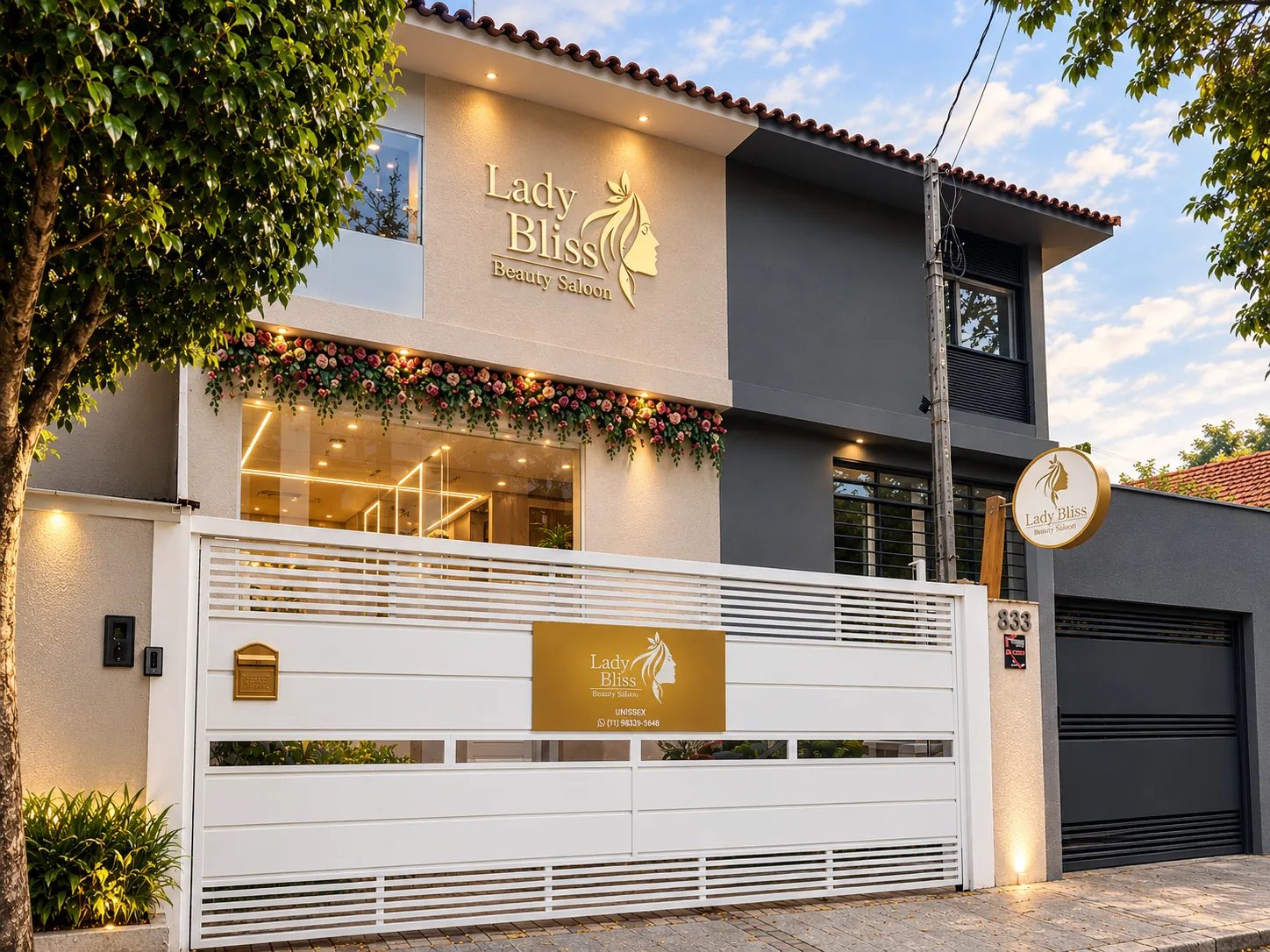 [A imagem mostra a visão exterior da entrada do salão lady bliss moema]